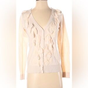 Ann Taylor LOFT~Women’s Button Front Cardigan ~Ivory~Small